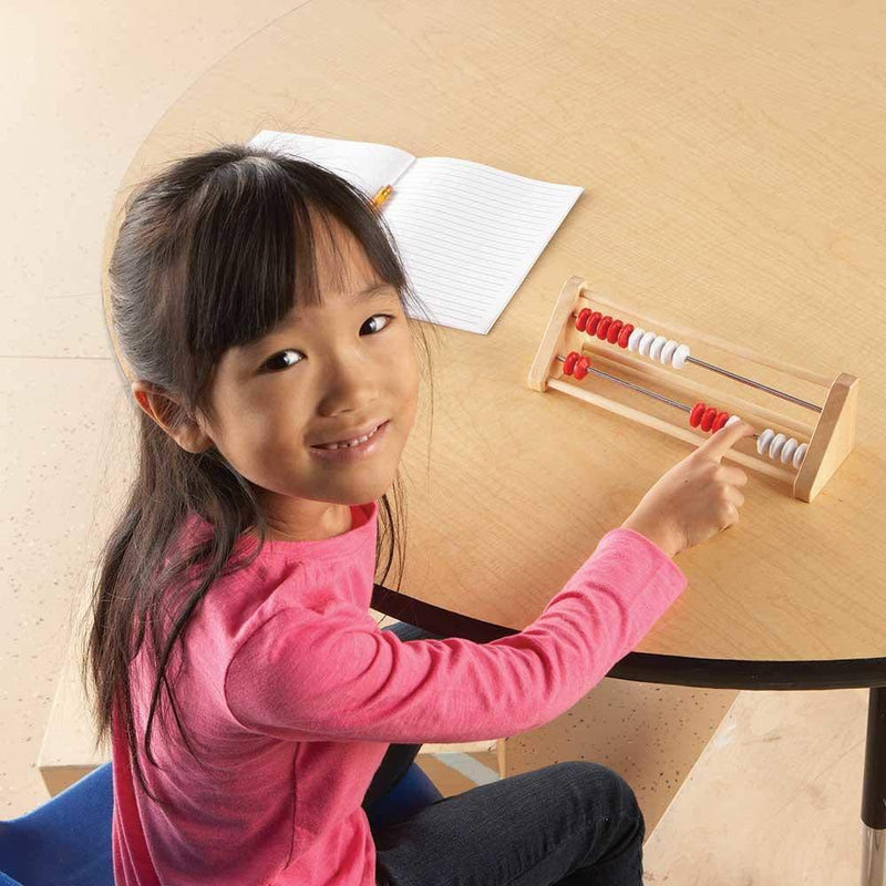 hand2mind 20-Bead Wooden Rekenrek Abacus, Colored Abacus for Kids Math, Wooden Counting Math Manipulatives, Bead Counters for Kids Math, Learn Counting and Numbers, Homeschool Supplies (Set of 1)