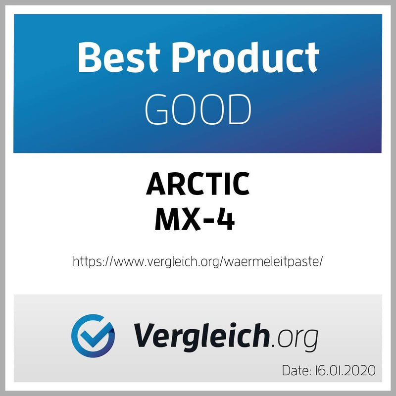 ARCTIC MX-4 (20 Grams) - Thermal Compound Paste, Carbon Based High Performance, Heatsink Paste, Thermal Compound CPU for All Coolers, Thermal Interface Material 20 g
