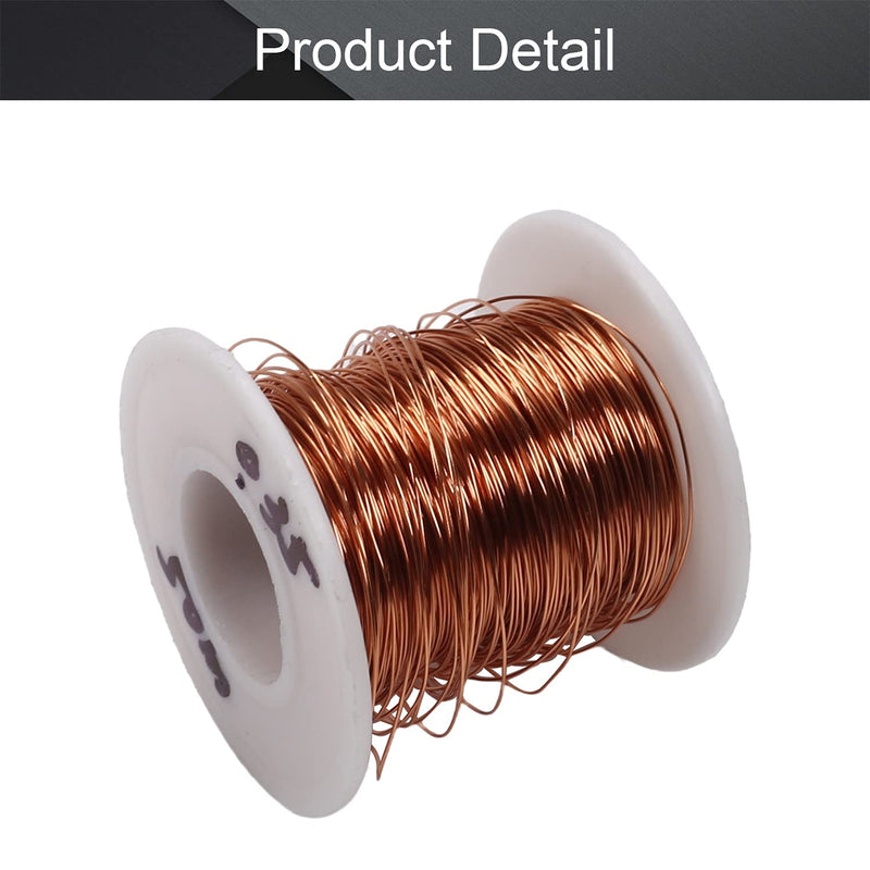 Fielect 0.35mm Inner Dia Magnet Wire Enameled Copper Wire Winding Coil 164Ft Length QA-1-180 2UEW Model Widely Used for A Variety of Motors