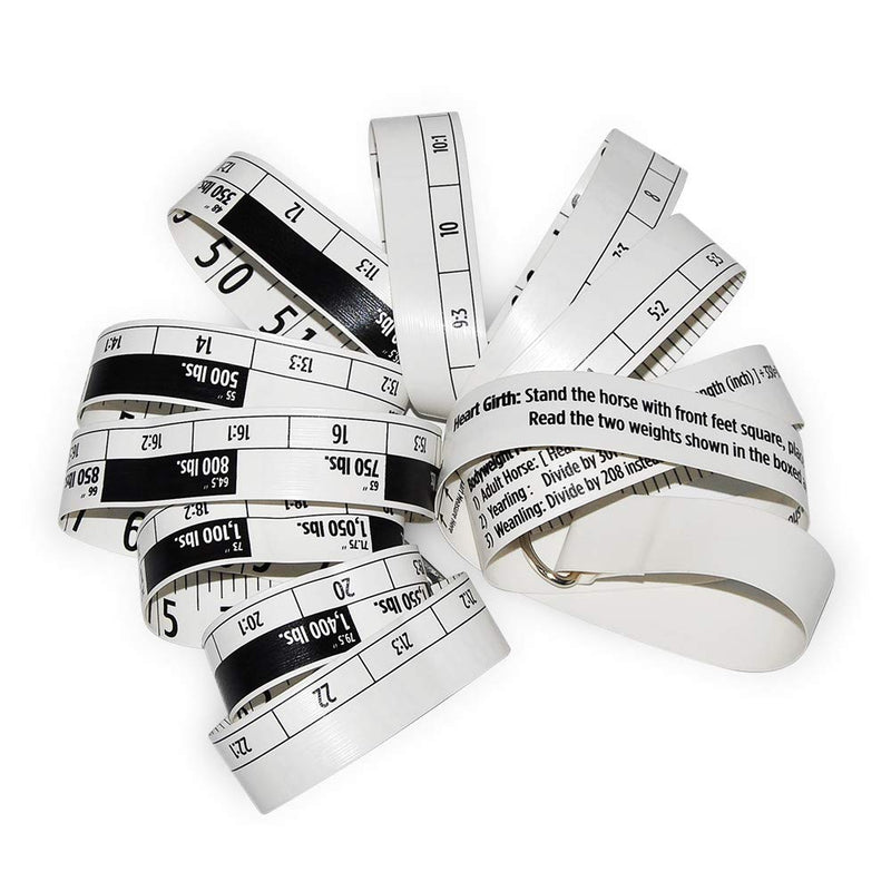 WIN TAPE Measure Horse and Pony Height Weight Tape, Weight in Pounds & Height in Hands (Hands/LBS)