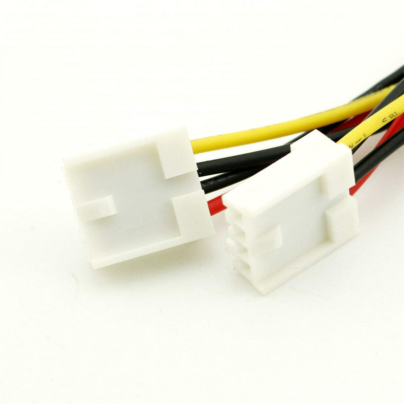 UpperFu 2pcs 5.25" 4 Pin Molex to 2 x 4 Pin 3.5" Floppy Drive FDD Female Y-Splitter Power IDE DC Internal Computer PC Power Cable Adapter Cord