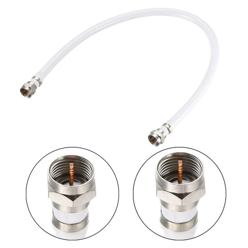 uxcell RG6 Coaxial Cable with F Type Male to F Type Male Connectors 1 ft 1 Feet