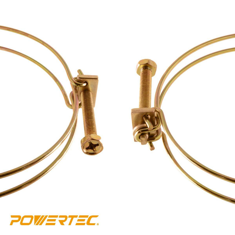 POWERTEC 70218 6-Inch Double Wire Hose Clamp | 5-Pack