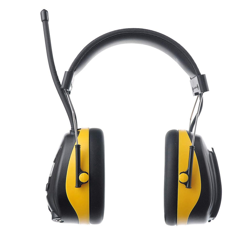 PROTEAR Digital AM FM Radio Headphones, 25dB NRR Ear Protection Safety Ear Muffs, Noise Reduction Hearing Protector for Lawn Mowing and Landscaping(Yellow) A-yellow