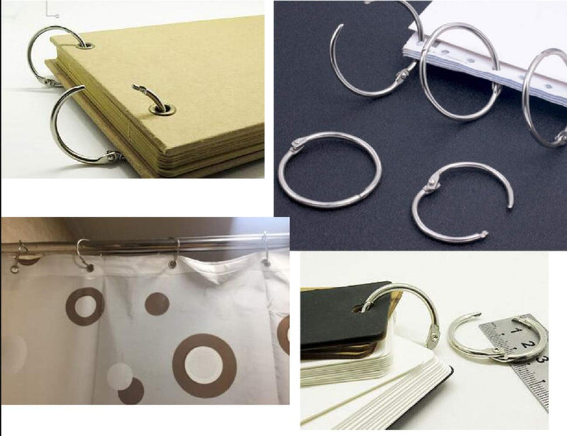 3Inch (12 Pack) Loose Leaf Binder Rings, Nickel Plated Steel Binder Rings, Keychain Key Rings, Metal Book Rings, Silver, for School, Home, or Office