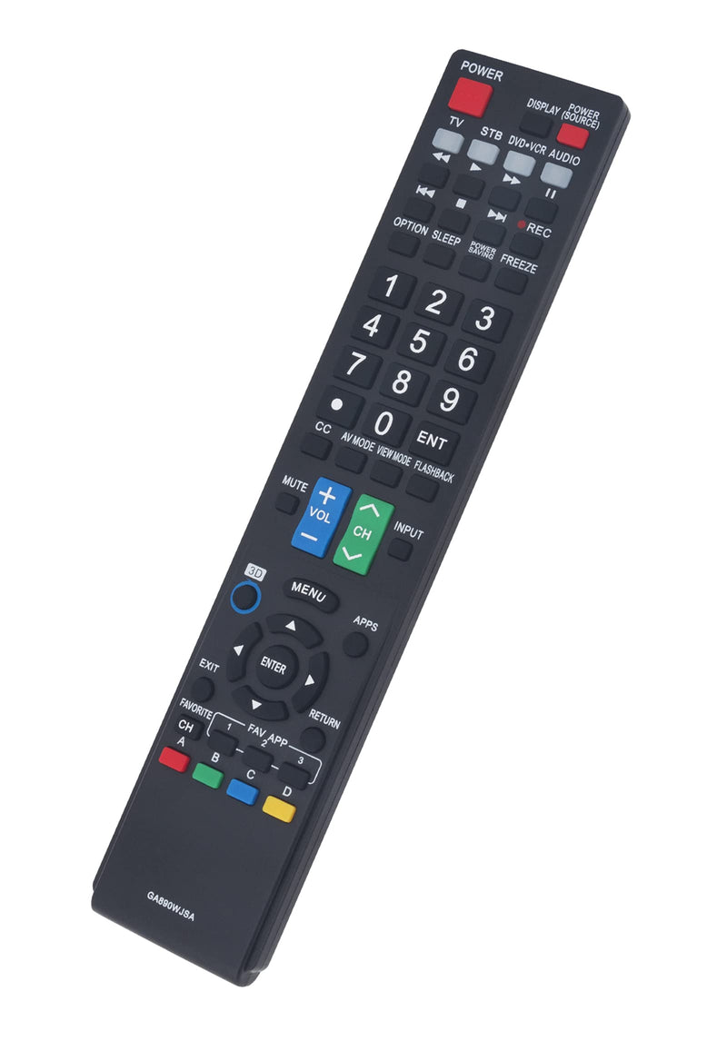 VINABTY GA890WJSA Replaced Remote fit for Sharp TVs LC42LE540U LC42LE540U LC46LE540 LC46LE540U LC46LE540U LC70C6500U LC70LE75 LC80LE642U and More Subs for GA935WJSA GB005WJSA