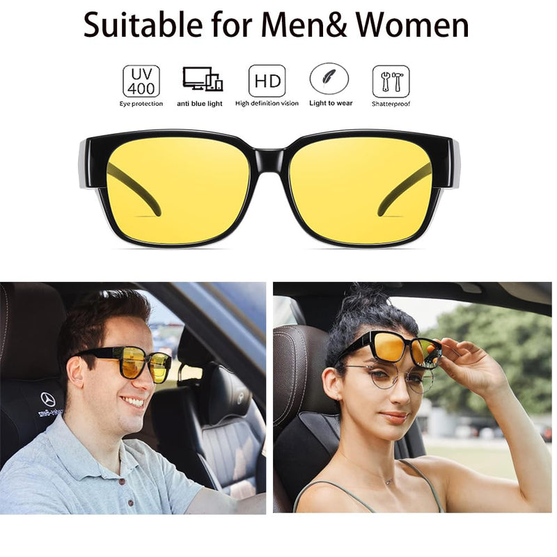 MAFRAZA Blue Light Blocking Glasses for Men Women,Stylish Oversized 99% Anti Blue blocker Gaming Computer Gamer Glasses Orange