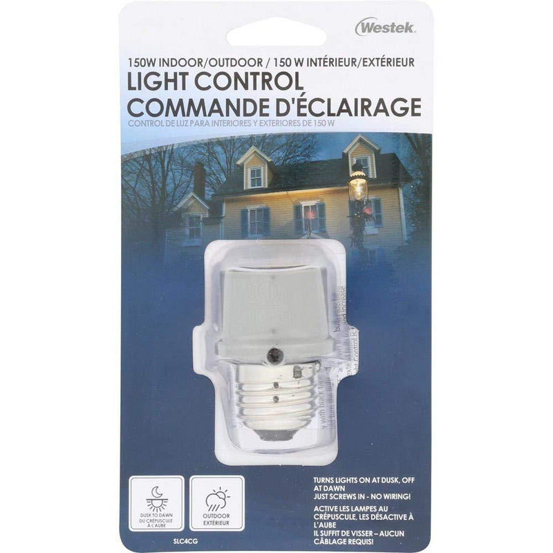 Westek SLC4CG Gray Automatic Photocell Sensor Control , White
