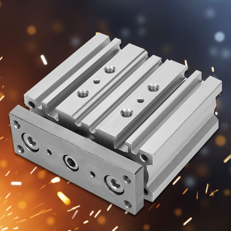 Air Cylinder MGPM20X30 3 Rod Double Action Pneumatic Cylinder 1 / 8in Thread Aluminum Alloy Pneumatic Cylinder
