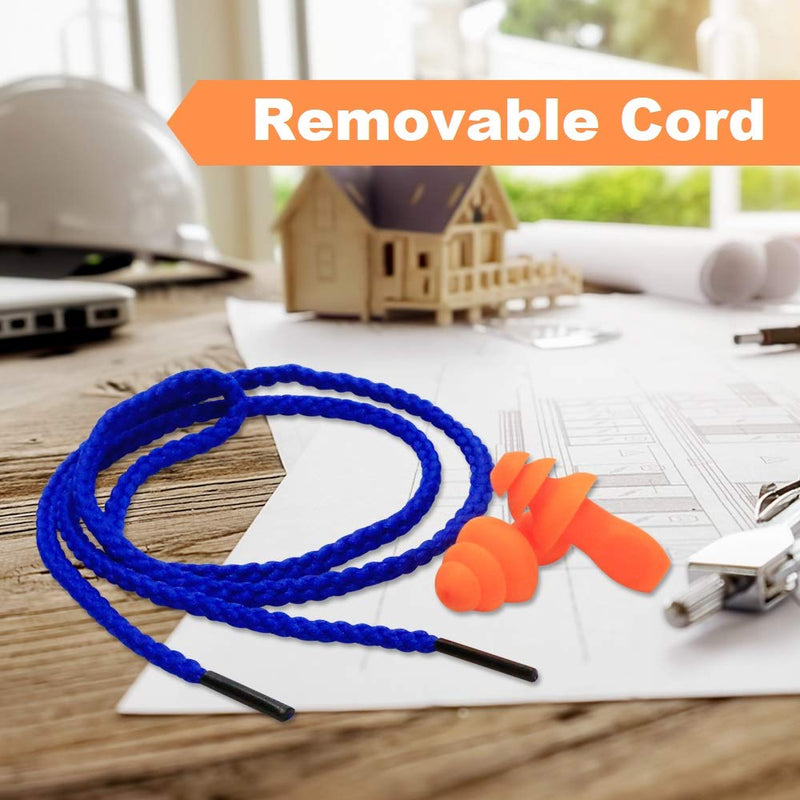 10 Pair Corded Ear Plugs for Shooting Range Ear Protection for Gun Range - Hunting Ear Plugs Individually Wrapped Shooting Ear Buds Hunting Ear Protection Hearing Protection Ear Plugs for Construction 10 Pair (Pack of 1)