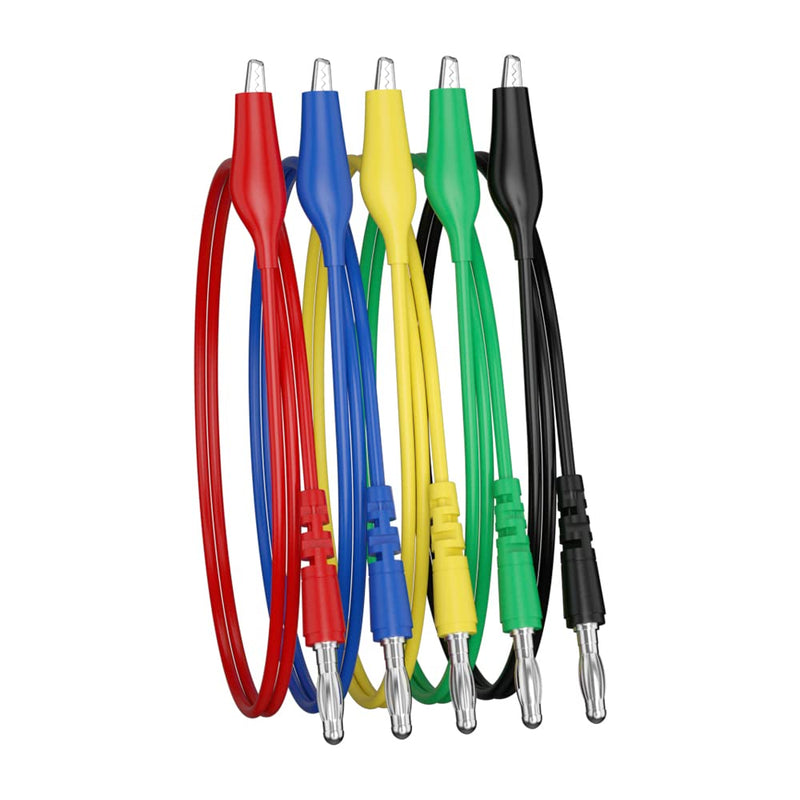 CZJZDZ Test Lead Kit 20pcs Alligator Clip to 4mm Banana Plug Test Probe Back Probes Kit Test Pins for Automotive Repair Inspection Tools Set JT8005