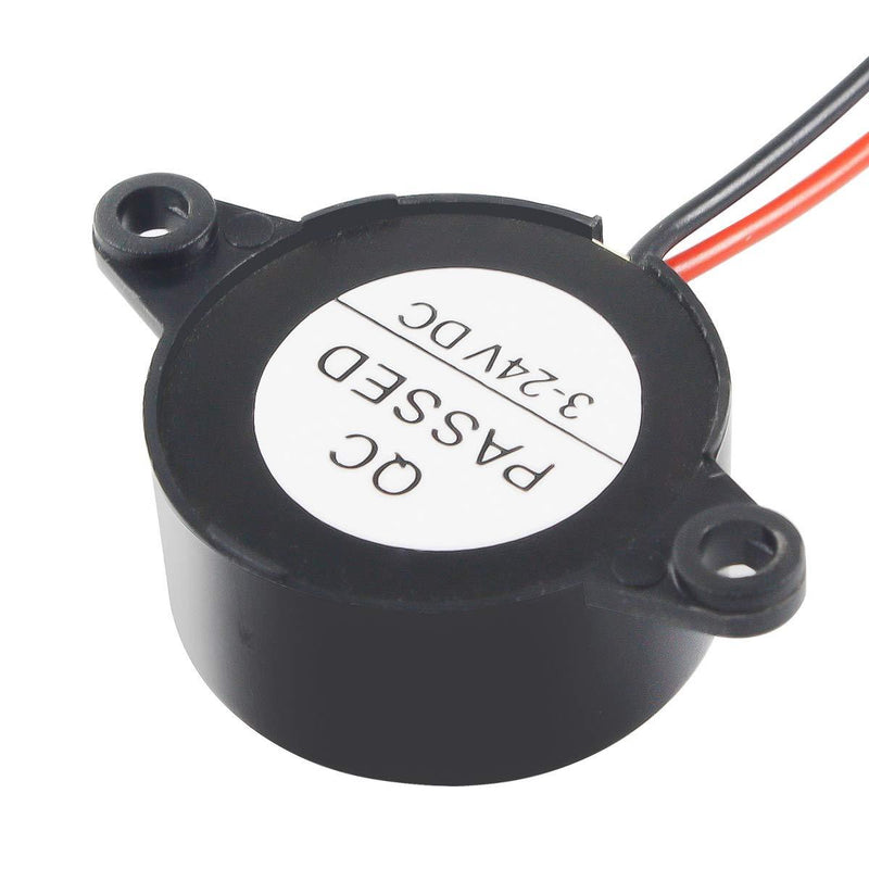 BNYZWOT Active Piezo Buzzer 90 db with Industrial Audio Inside 2-Wire Leads Electric Alarmer DC 3-24V 10Pcs
