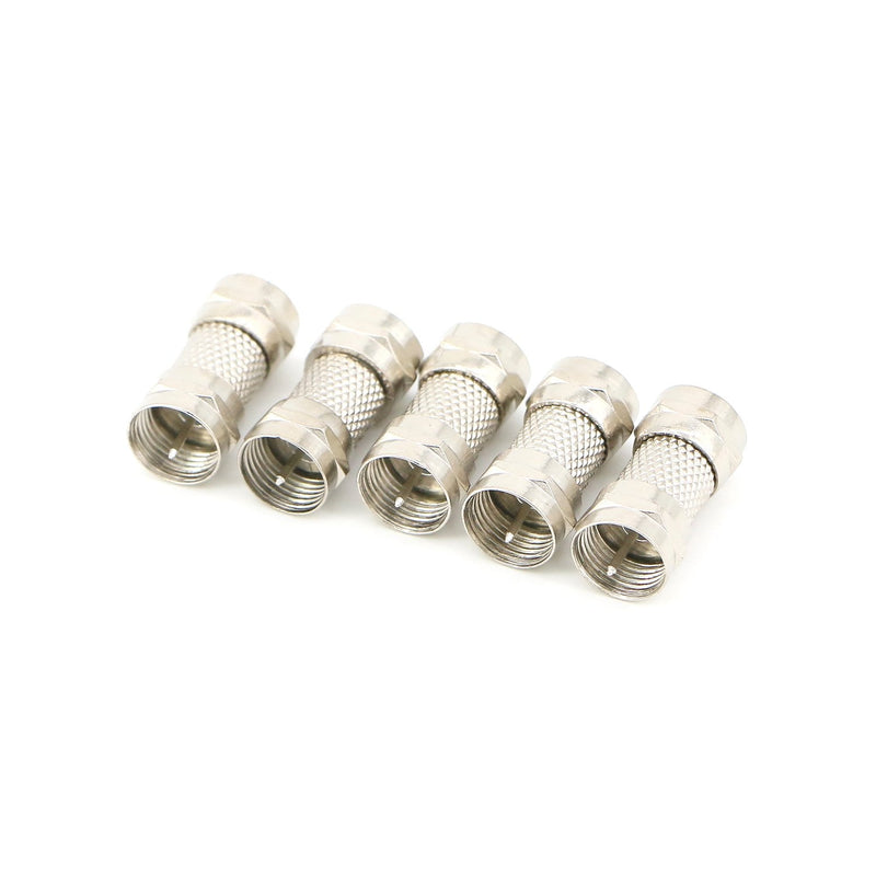 Pasow F Type Male to Male Adapter Cable Extension Coupler for Coax F81 (Male to Male) 3GHz Satellite, Cable TV (5pcs) 5pcs