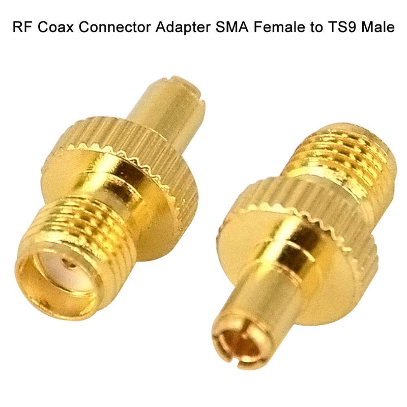 onelinkmore RF Coax 4G LTE Antenna Adapter SMA Female to TS9 Male Straight Connector for 4G LTE Antenna Hsdpa 2G 3G Antenna UMTS Mobile Broadband Pack of 2