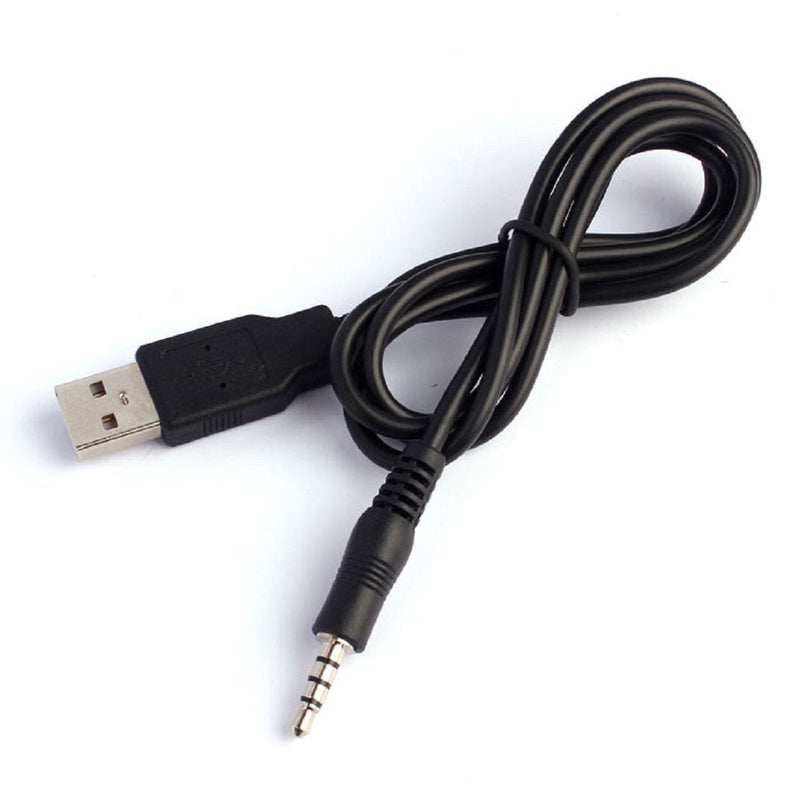 3.5mm Male AUX Audio Video Jack Cable to USB 2.0 Adapter Cord,Connect Kit for iPod Shuffle, SYRYN Waterproof MP3 Player, Headphones, Speakers and Any Other Device with 3.5mm Port (1 Pack) 1 Pack