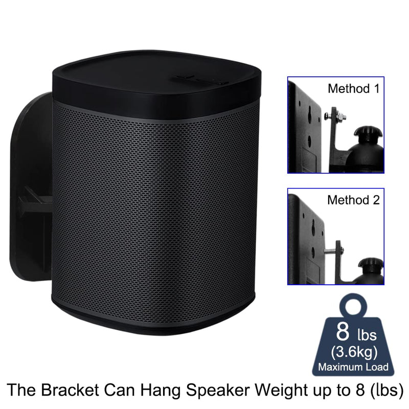 Bealuffe Speaker Wall Mount Brackets, Universal Mount for Surround Sound Speakers, Satellite Speaker Wall Mounting Brackets for Home Theater 2 Pack