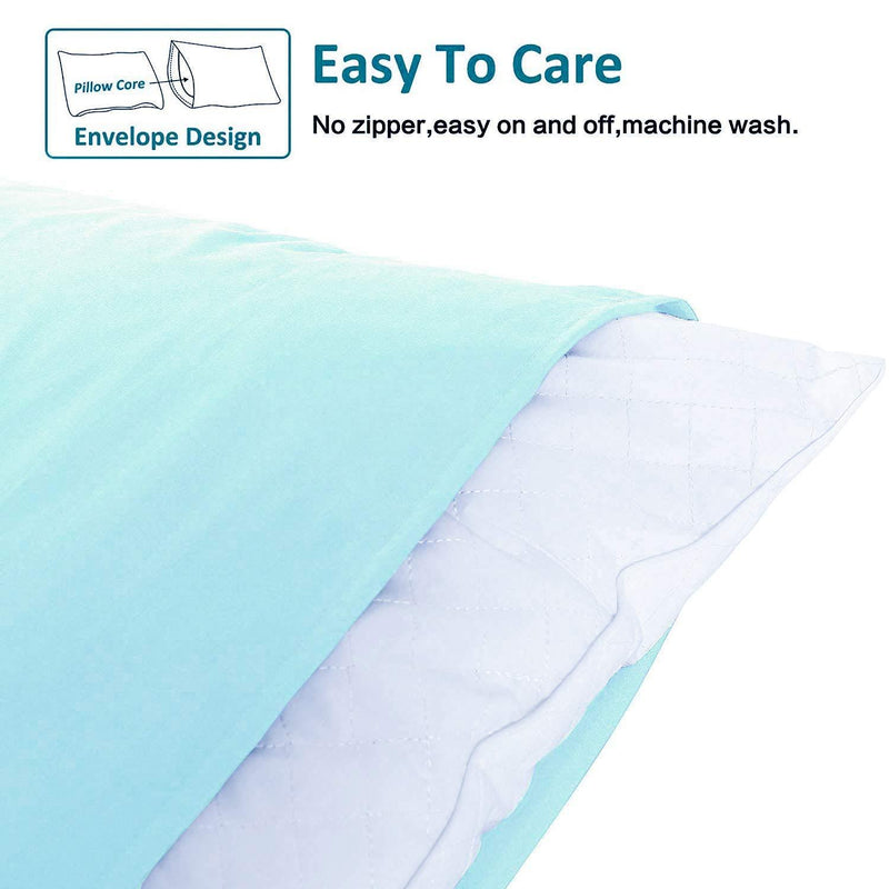NTBAY Queen Pillowcases Set of 4, 100% Brushed Microfiber, Soft and Cozy, Wrinkle, Fade, Stain Resistant with Envelope Closure, 20"x 30", Aqua Queen (20" x 30")