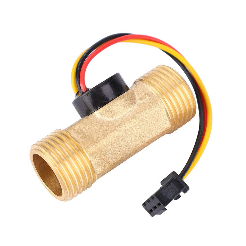 G1/2" Water Flow Hall Effect Sensor Switch 52mm Long Male Thread Flow Meter Counter 1-30L/min