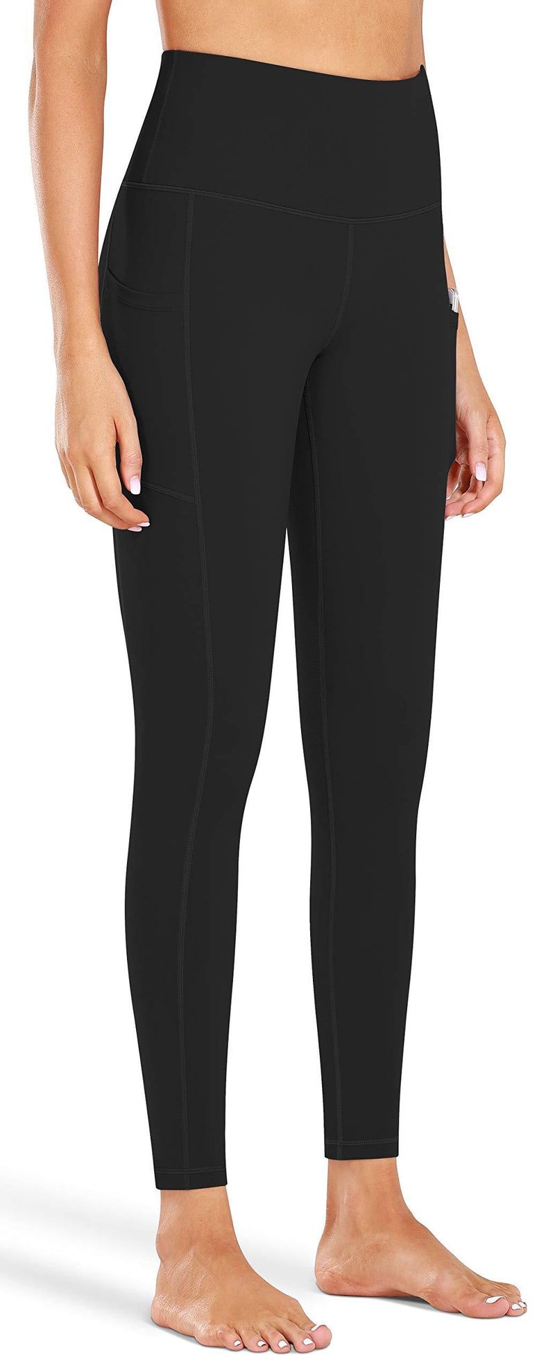 Fengbay High Waist Yoga Pants, Pocket Yoga Pants Tummy Control Workout Running 4 Way Stretch Yoga Leggings X-Small Black