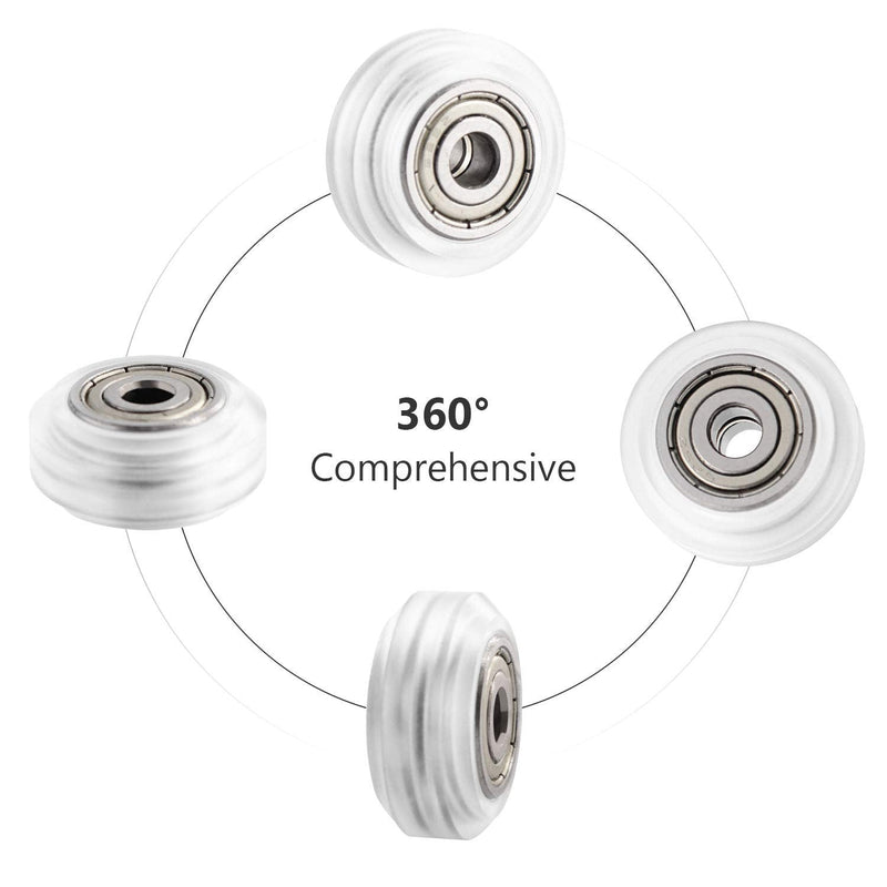 SIMAX3D 26PCS 3D Printer Wheel,Polycarbonate Plastic POM Rolle Linear Bearing for Creality CR10, Ender 3, Anet A8, Artillery X1 Transparent