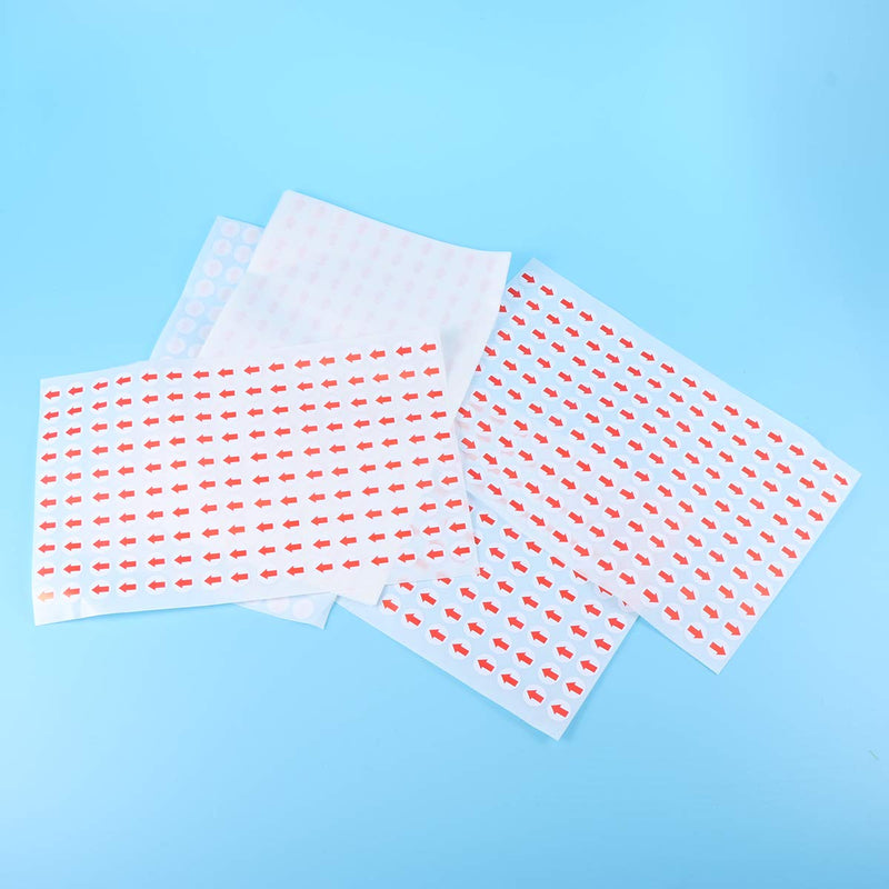 NUOBESTY Shipping and Packing Stickers Self Adhesive Sticky Red Arrow Labels Code Stickers Removable Small Circle Dot Product Inspection Defect Indicator Tape 3200PCS 10mm (White+Red)