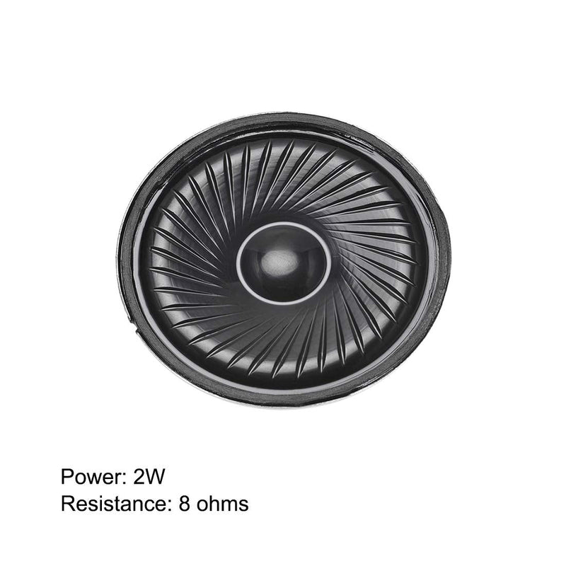 uxcell Round Internal Magnet Speaker Loudspeaker 8 Ohm 2W 50mm Dia Steel Shell