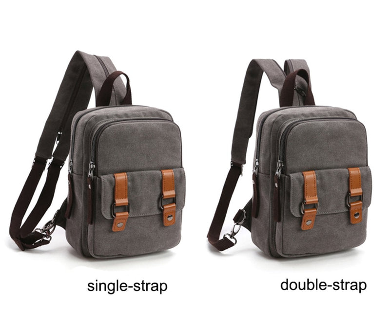 Arbag Small Cute Backpack Vintage Casual Canvas Shoulder Bag Daypack 8528bag,Grey Grey