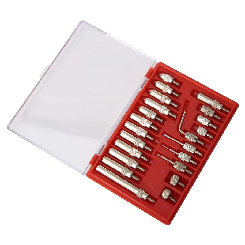Fafeicy 22pcs Test Indicator Contact 0.01mm Stainless Steel Dial Indicator Points Set for Dial Indicator