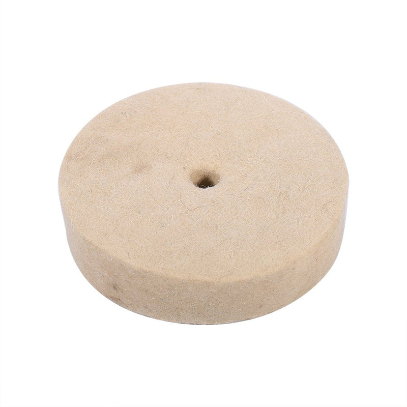 Pack of 4 polishing discs, beige wool felt polishing discs, wool felt wool felt sanding bench, felt disc polishing wool polishing polishing disc grinding round wheel wool felt polishing disc 100 x 25 mm