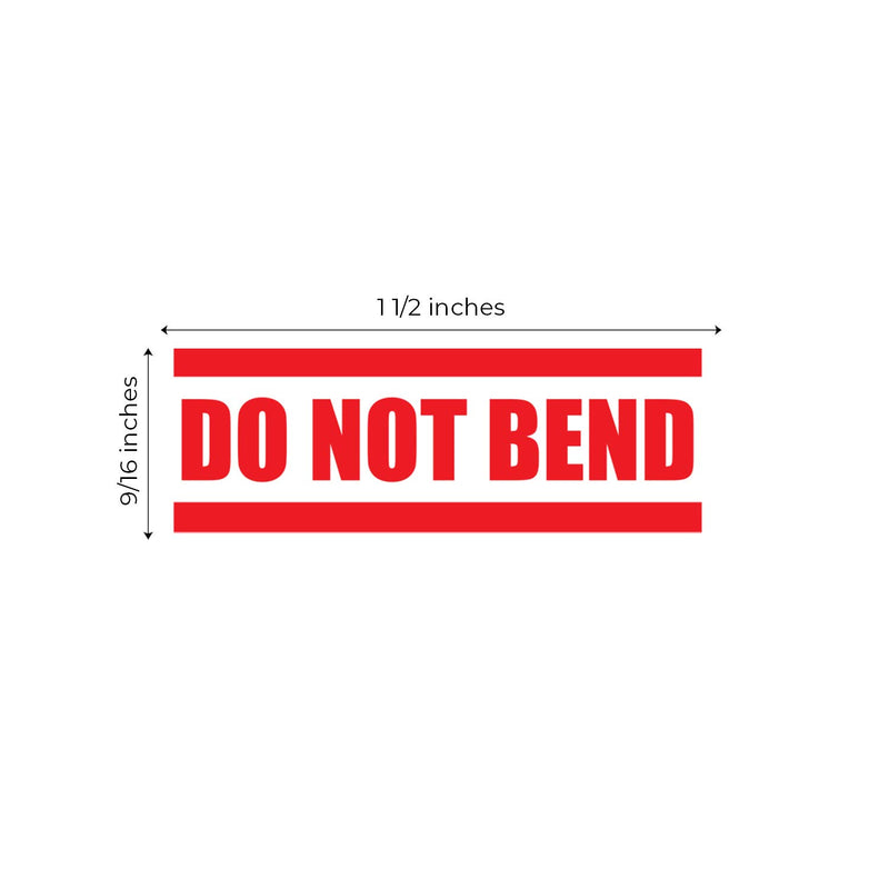 Do Not Bend Envelope Package Stamper / 2000 Plus Self Inking Rubber Stamp/Vibrant Red Imprint