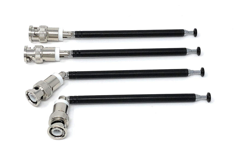 4pcs Telescopic Antennas w/BNC Connectors for Portable Radio Scanner