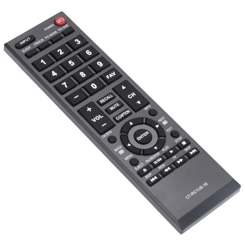 New CT-RC1US-16 Replace Remote Control fit for Toshiba LED TV HDTV 43L420U 49L310U 49L420U 50L420U 28L110U 32L110U 32L220U 40L310U 43L310U 55L310U 65L350L 65L350U