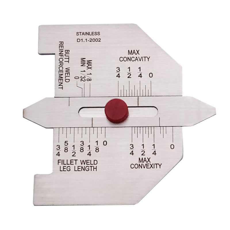 Necygoo Weld Gauge Set 0-1/4'' Porosity Undercuts Checking Gauge with 0-3/4'' Convexity Concavity Welding Gauge Stainless Steel Imperial Measurement for Welding Inspection inch