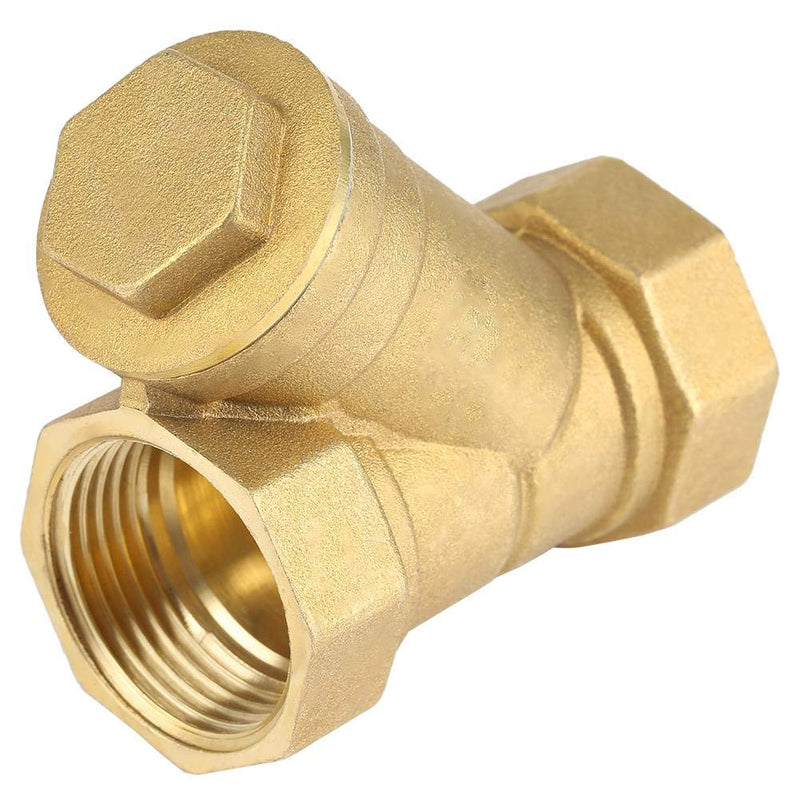 1" BSPP Y Shaped Brass Strainer Filter Valve Female Thread Connector for Water Oil Separation