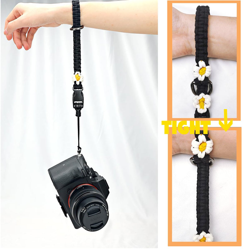 VICHUNHO Camera Wrist Strap,DSLR Camera Wristlet Lanyard,Tactical Camera Hand Sling,Quick Release Rope, Portable Accessories Daisy