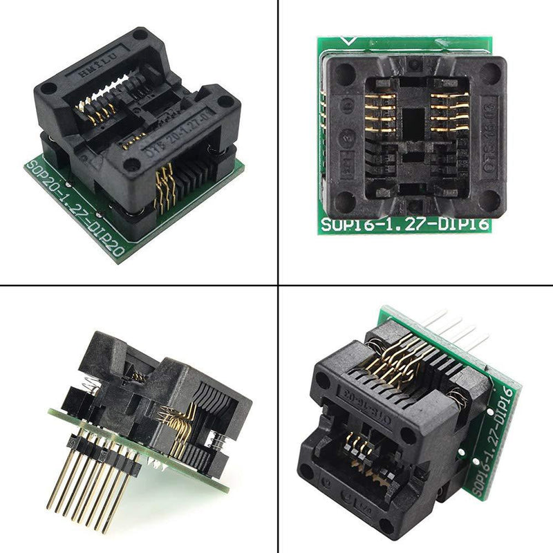 Ximimark 2Pcs SOIC8 SOP8 to DIP8 IC Programmer Socket Converter Adapter Module 150mil 200mil For 25xx Eeprom Flash