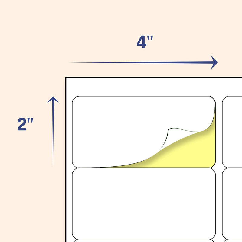 (2" x 4") 30 Sheets, Printable White Sticker Labels, Laser/Inkjet Printing - Matte, 10 per Page 2" x 4" | 30 sheets