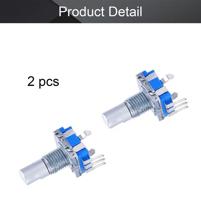 Fielect 360 Degree Rotary Encoder Code Switch Digital Potentiometer EC11 5 Pins 15mm Shaft Height 2Pcs