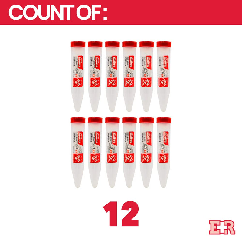 Ever Ready First Aid Porta Sharps Transportable Sharps Container with Locking Mechanism - 12 Count 12 Count (Pack of 1)