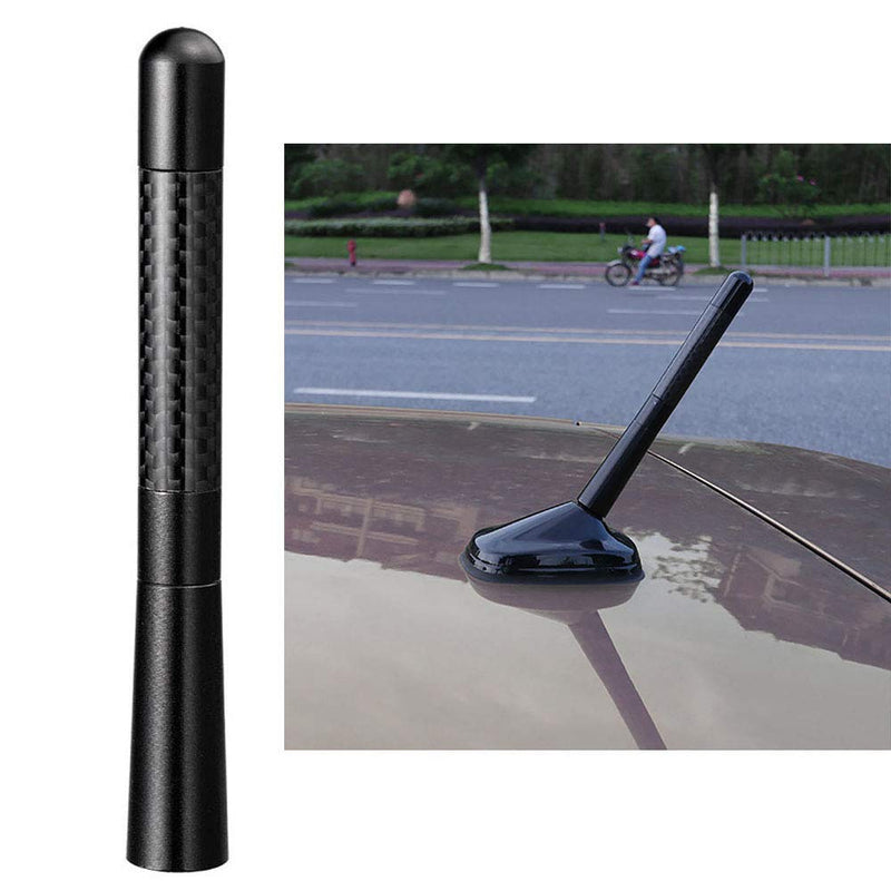 Bingfu Vehicle Roof Mount Antenna Mast 4.7 inch Carbon Fiber Car Antenna Replacement for Ford Dodge Toyota Honda Chevrolet Nissan Jeep Subaru GMC
