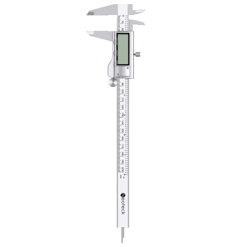 Neoteck 8 inch Digital Caliper, Stainless Electronic Calipers Measuring Tool, Fractions/inch/Millimeter Conversion - [Upgrade]