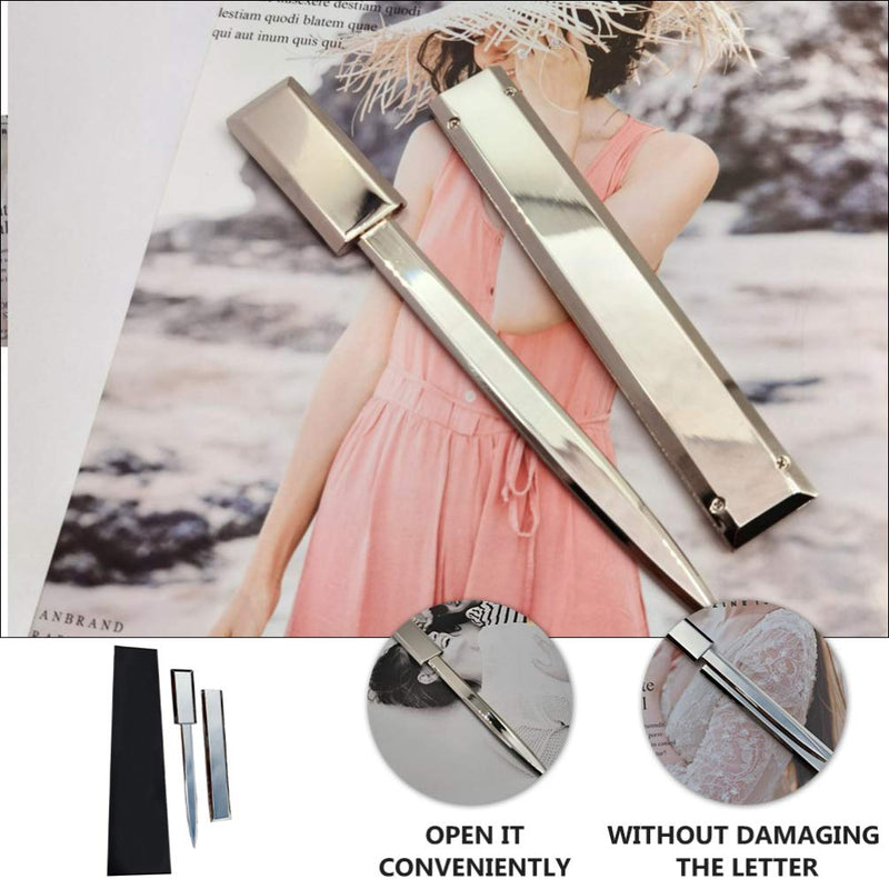 NUOBESTY Letter Opener Stainless Steel Hand Envelope Slitter Envelope Opener Paper Knife with Gift Box for Home Office