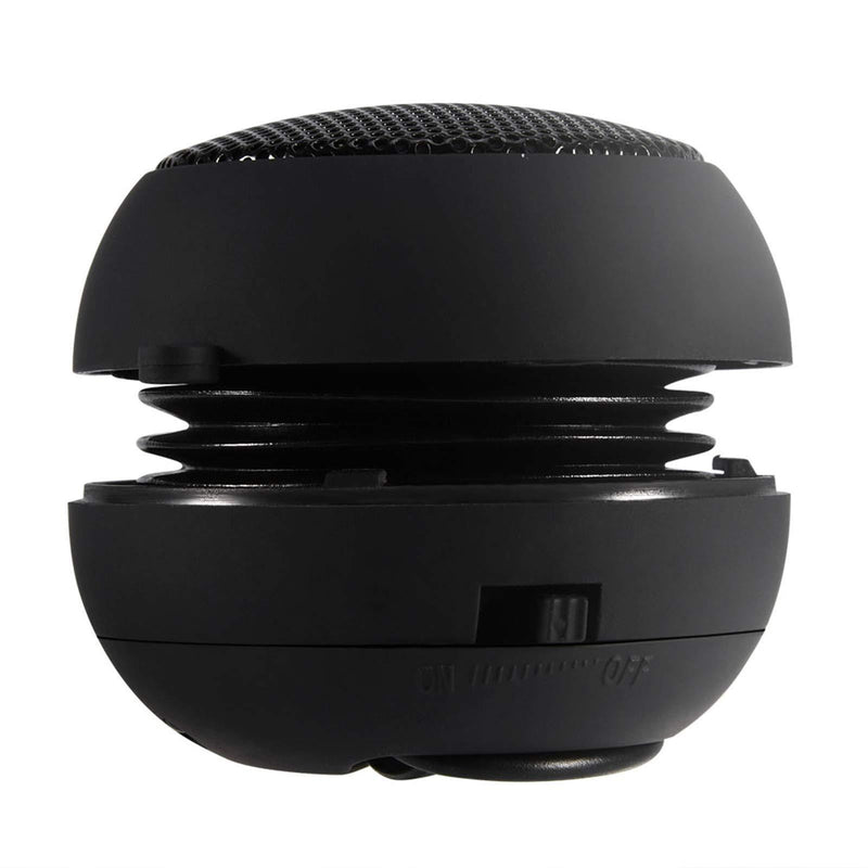 Mini Speaker, Portable Plug in Speaker with 3.5mm Aux Audio Input Built-in 180mah Battery for Laptop Computer MP3 Player Cellphone Black