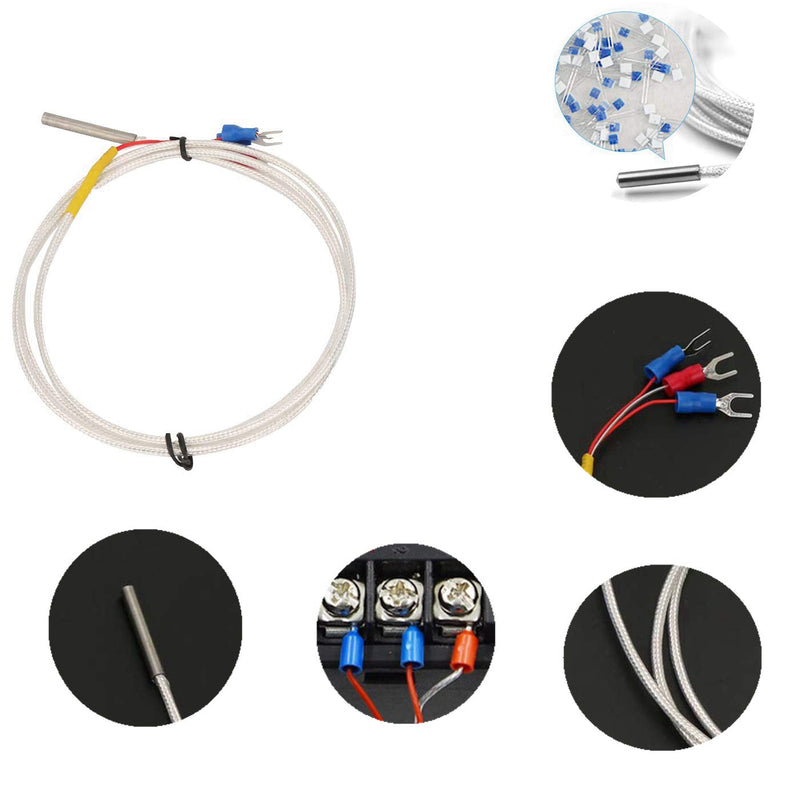 Temperature Transmitter, PT100 Temperature Sensor DC24V Output -50~400 Degree 0~10V Temperature Transmitter with 1M Sensor