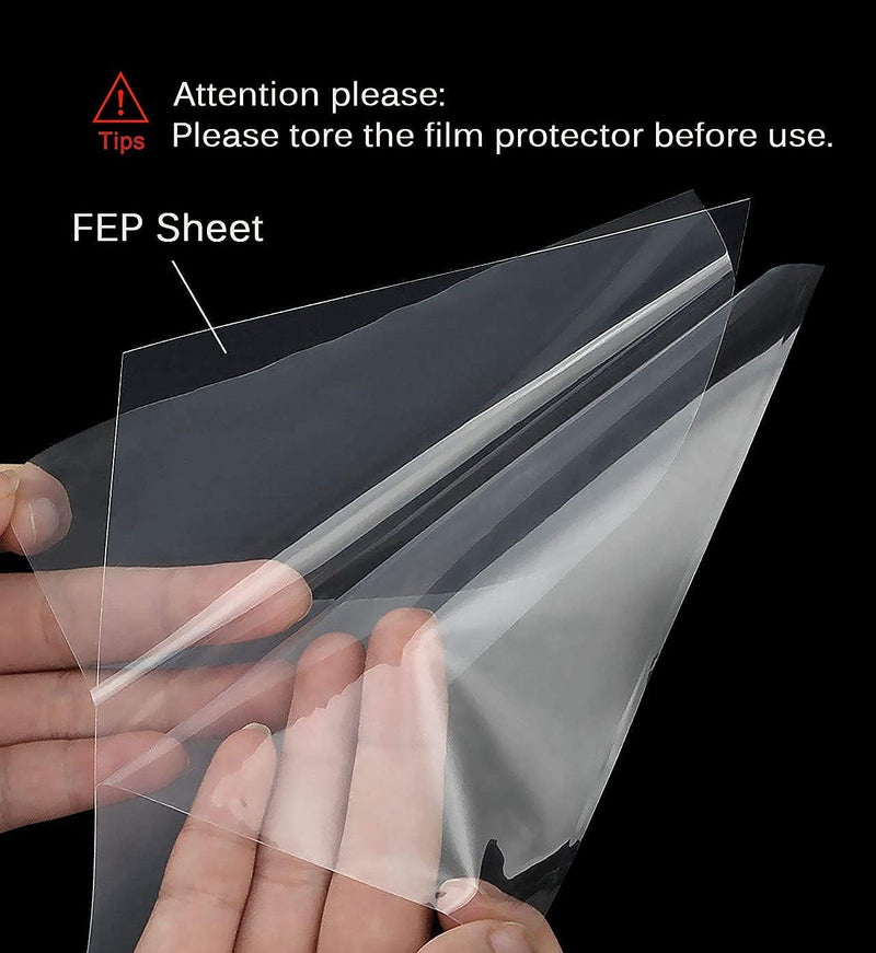 Calorbot 5 PCS FEP Film 200x260x0.15mm for Anycubic Photon Mono x 6k 4k/Elegoo Saturn MSLA Mono/QIDI Tech S Box/ 8.9 9.25 inch LCD UV 3D Printers