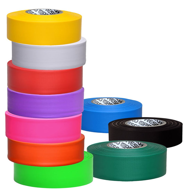 Presco Taffeta Roll Flagging Tape [2.5 mils thick]: 1-3/16 in. x 300 ft. (Pink) [NON-ADHESIVE]