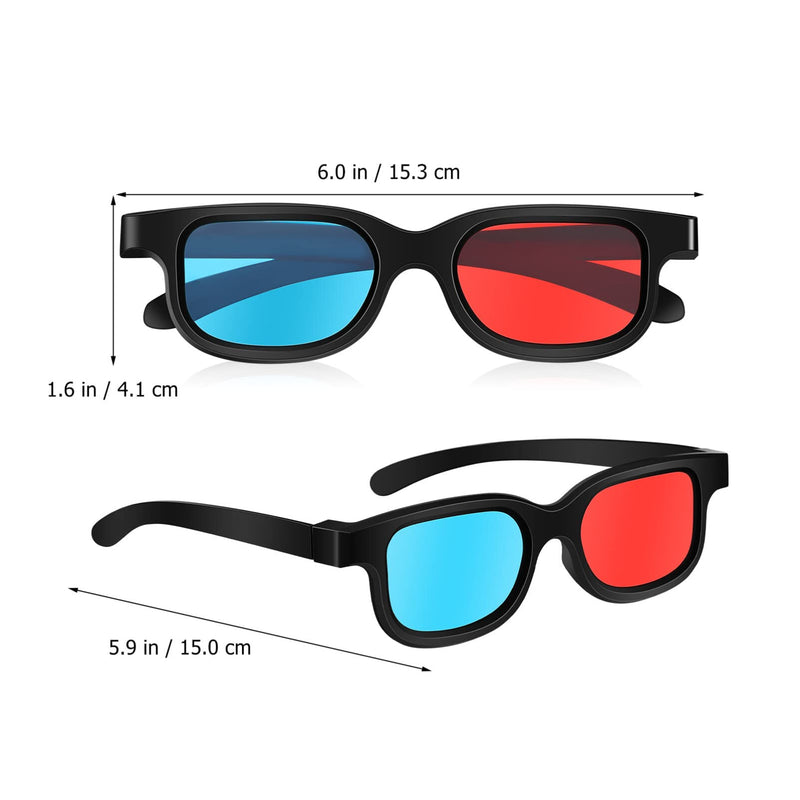 MAGICLULU 10 Pcs 3D Viewing Glasses 3D Movie Game Glasses Red-Blue 3D Glasses for TV Cinema Films