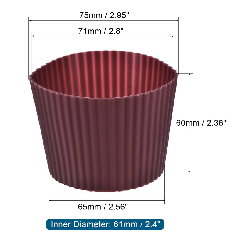 MECCANIXITY Mug Sleeves Heat Resistant Protective Anti-Slip Cup Covers Water Bottle Boots Reddish-brown