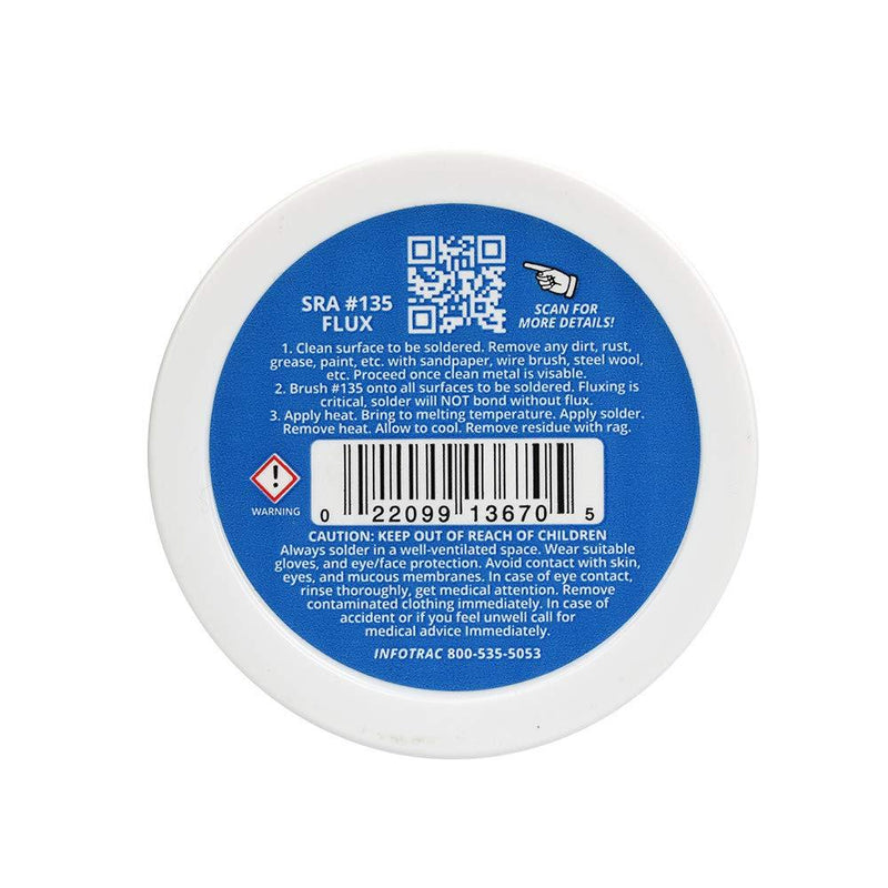 SRA Soldering Products Rosin Paste Flux #135 In A 2 oz Jar