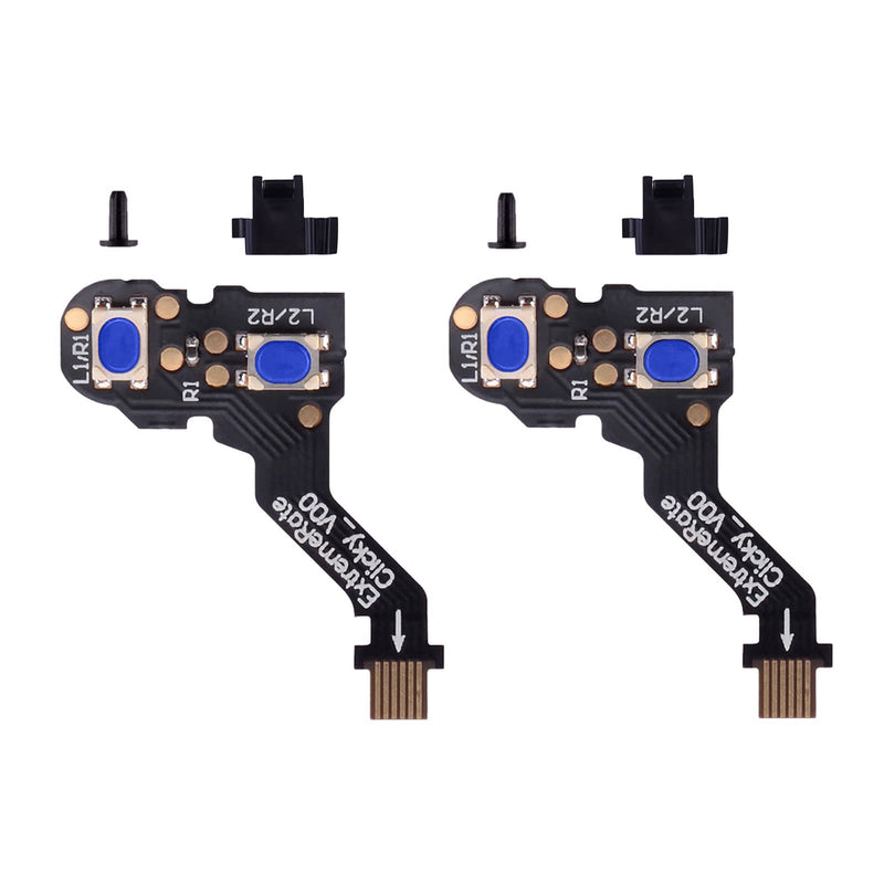 eXtremeRate Tactile Version Clicky Hair Trigger Kit for PS5 Controller Shoulder Buttons, Custom Tactile Bumper Trigger Buttons for PS5 Controller BDM-010 & BDM-020, Mouse Click Kit for PS5 Controller For PS5 BDM-010 020 Tactile Clicky Hair Trigger Kit